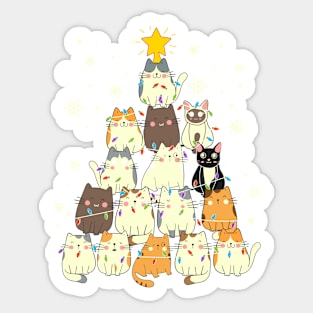 Merry Christmas Cat Kitty Sticker